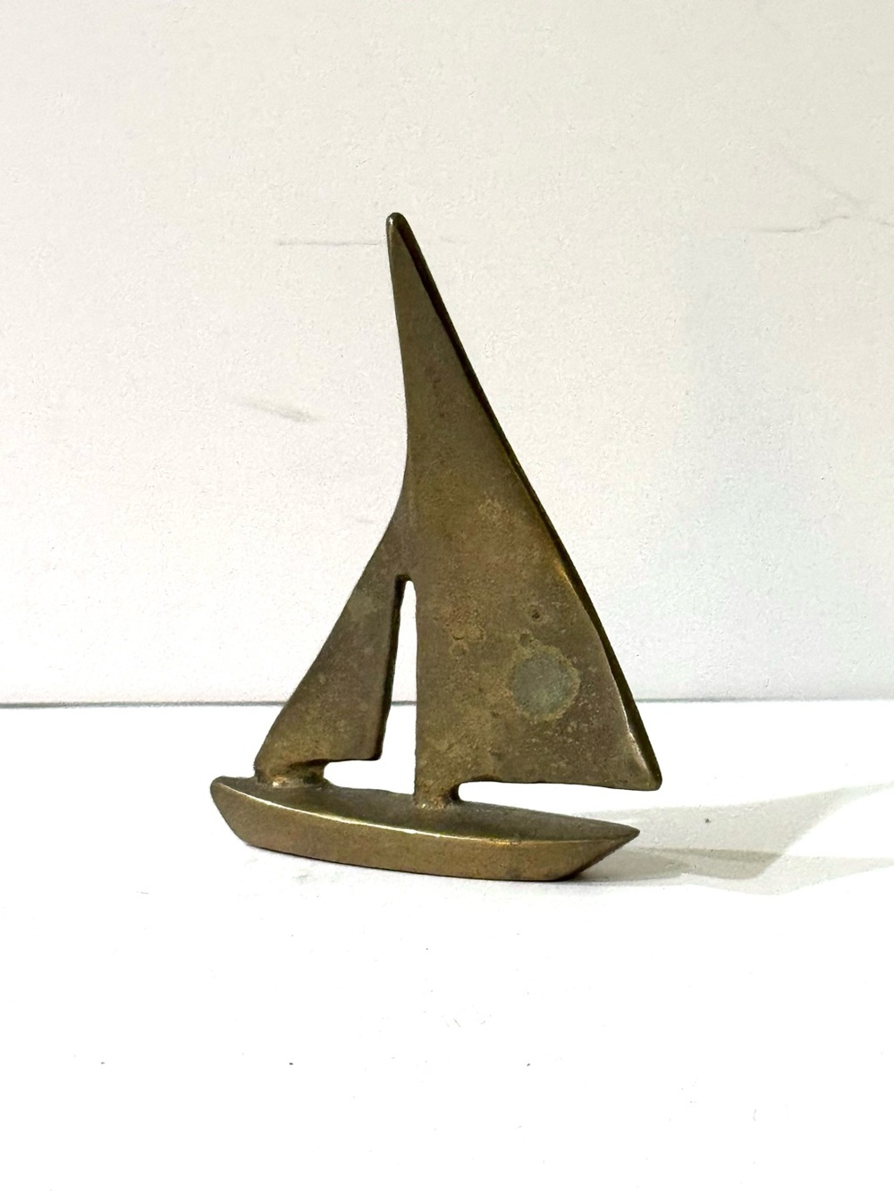 Vintage Brass Sailboat 4H”